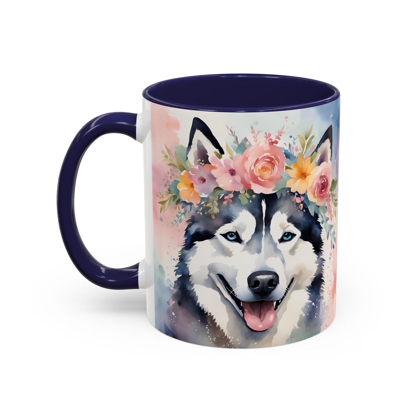Husky 03 Accent Coffee Mug - Dog Lover Gift