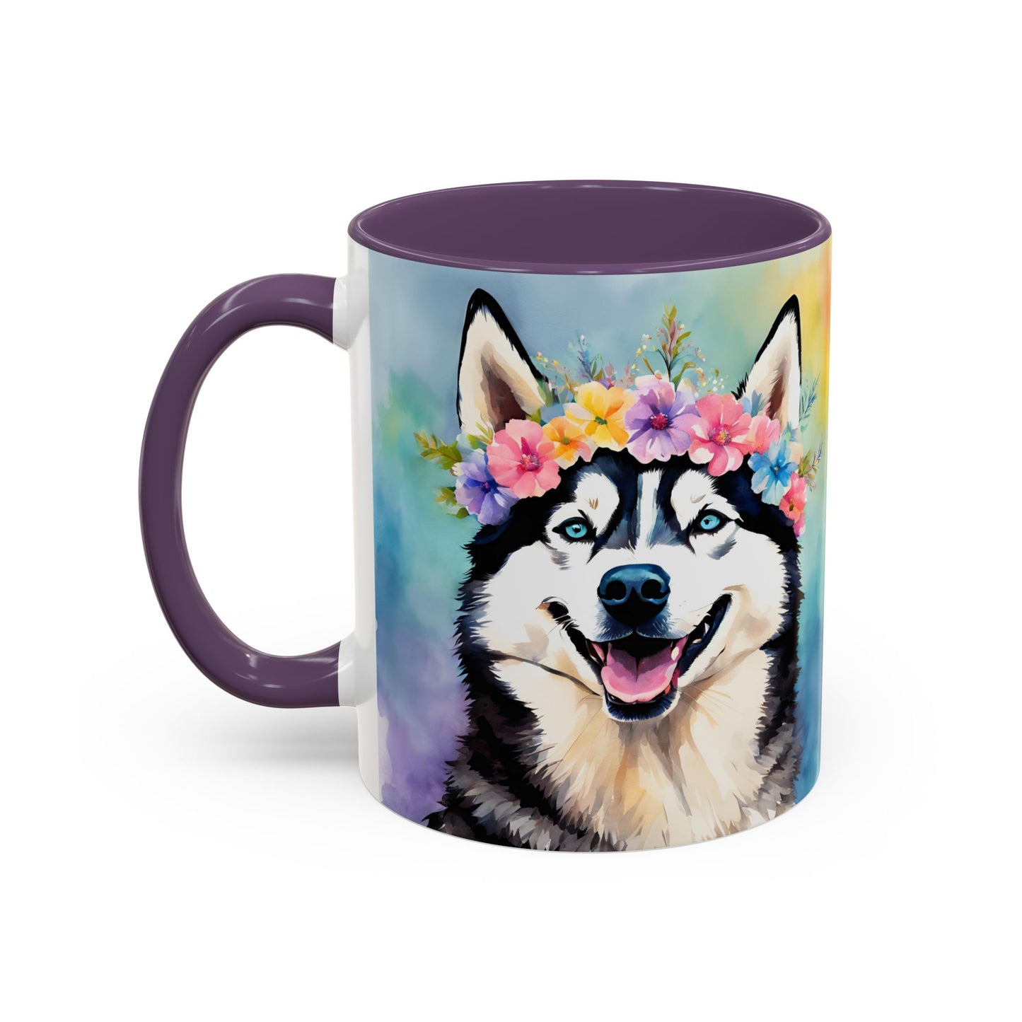 Husky 01 Accent Coffee Mug - Dog Lover Gift