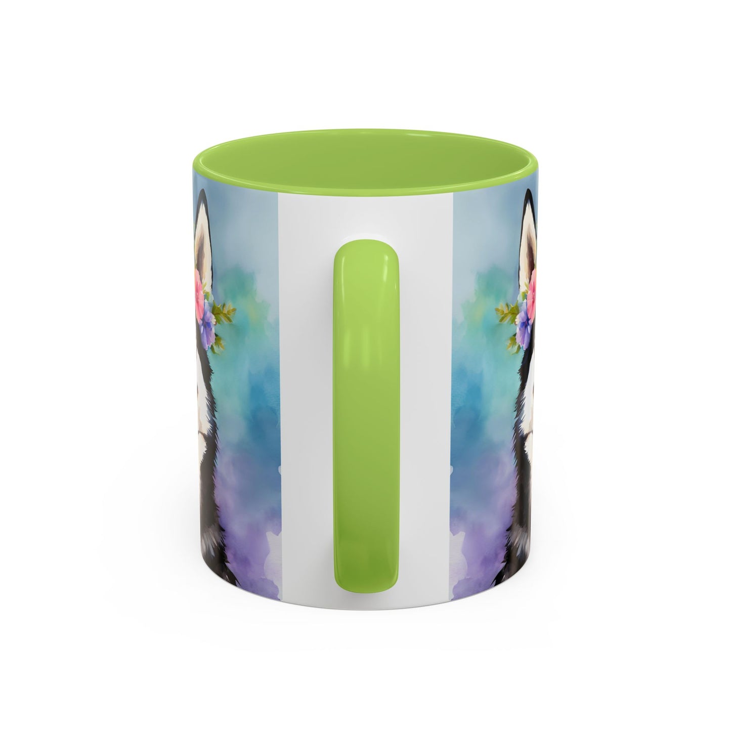 Husky 01 Accent Coffee Mug - Dog Lover Gift
