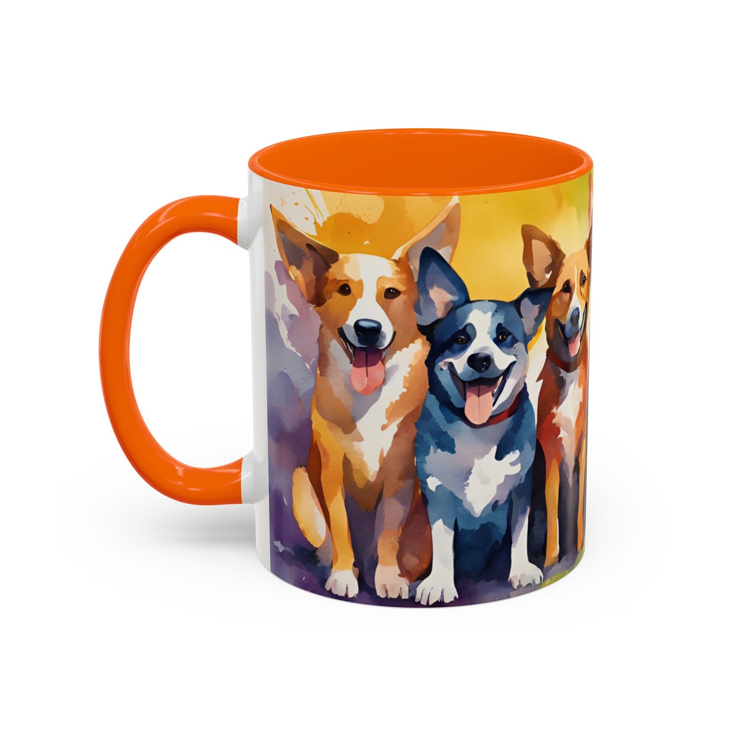 Multicoloured Doggies 11 Accent Mug 11oz