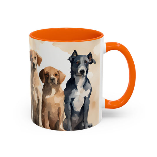 Doggies in a Row 03 Accent Mug 11oz