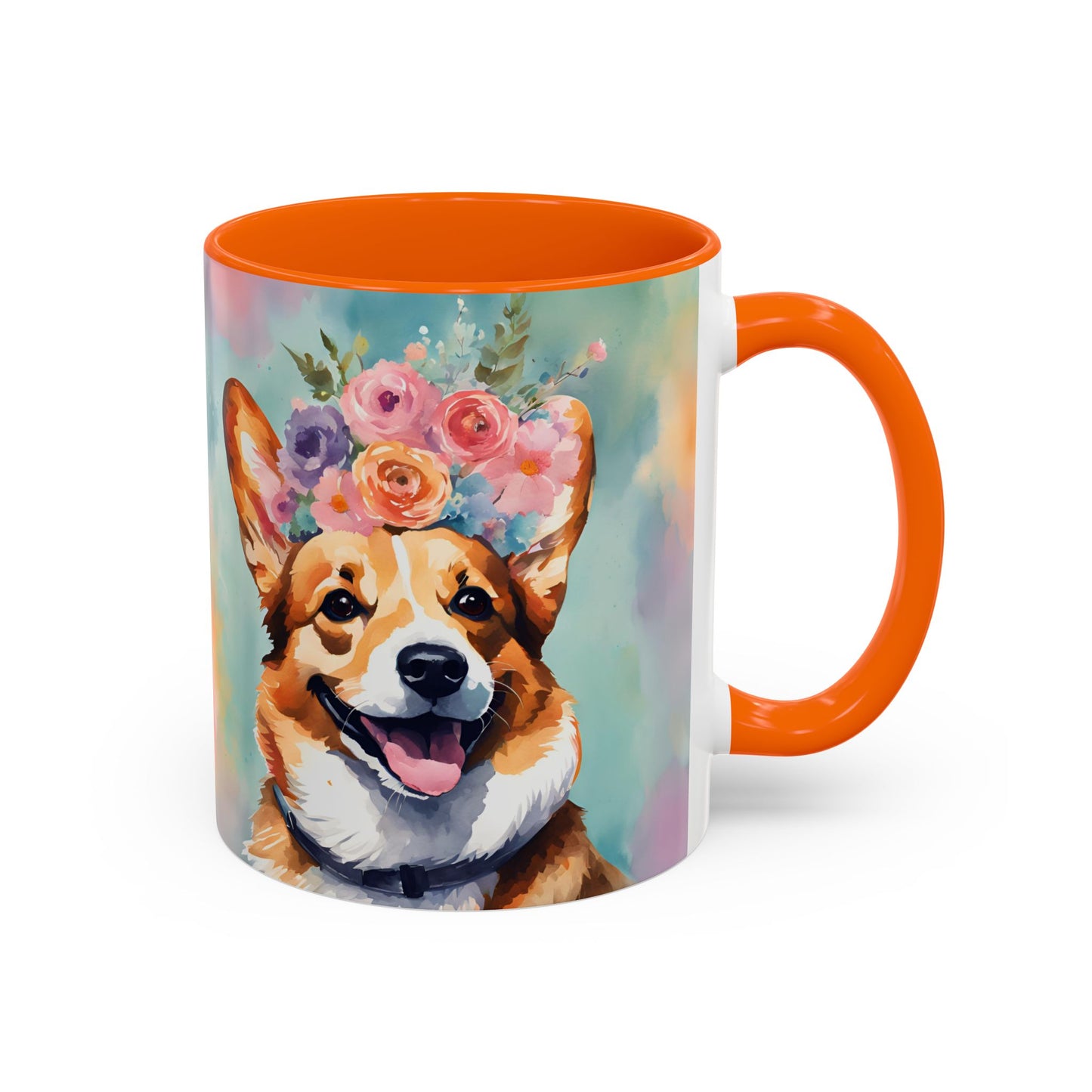 Corgi 01 Accent Coffee Mug - Dog Lover Gift