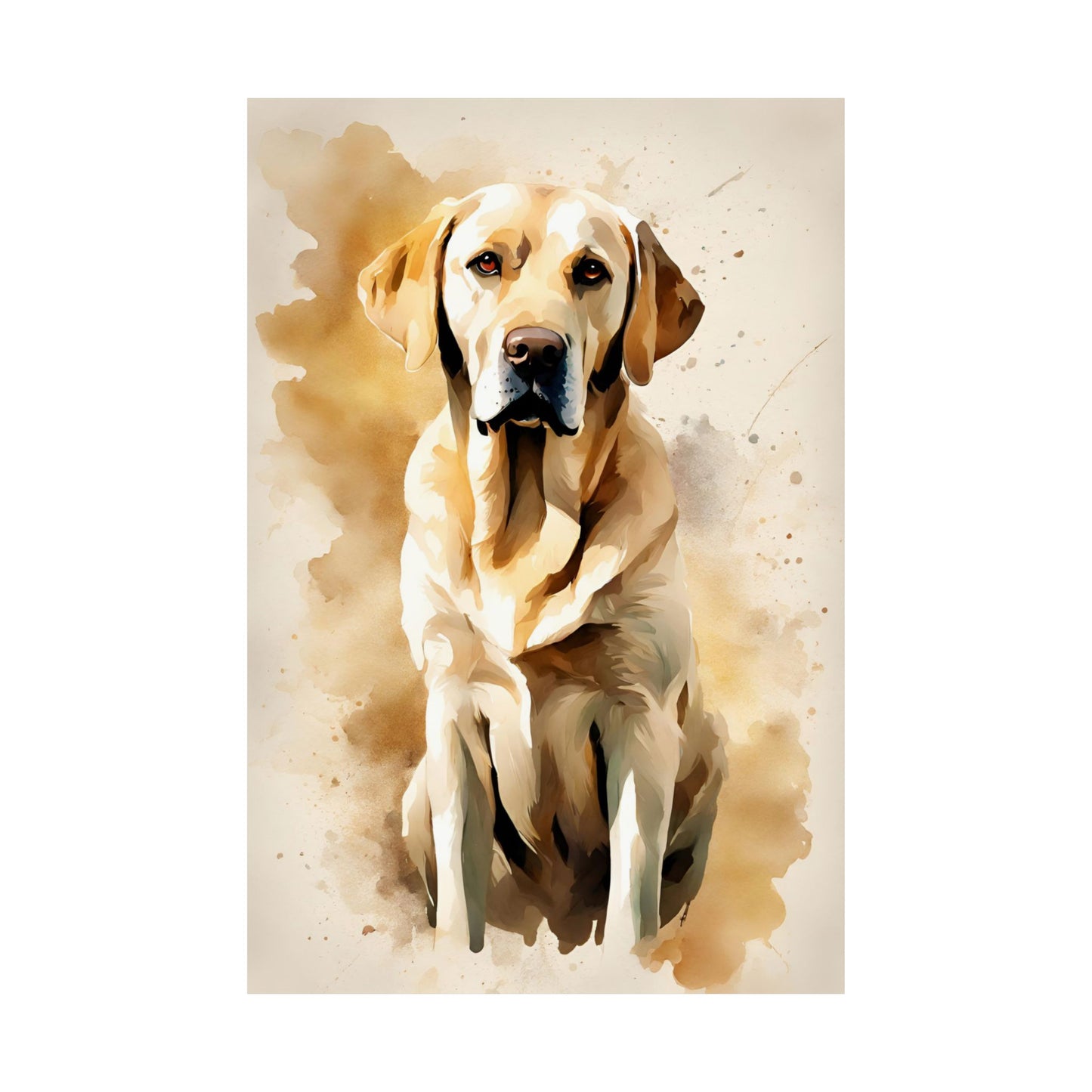 Dogs Golden Labrador 01 Matte Vertical Poster