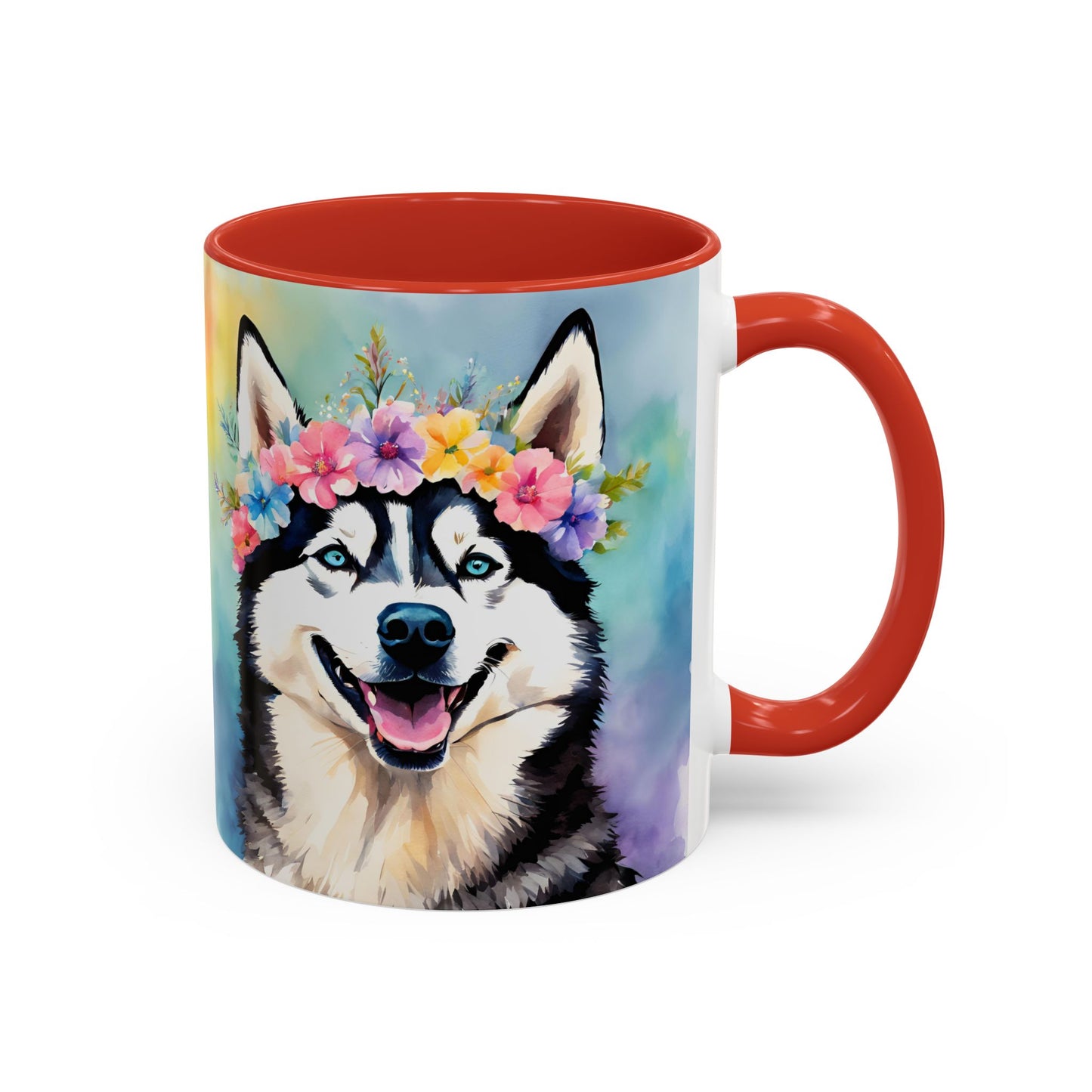 Husky 01 Accent Coffee Mug - Dog Lover Gift