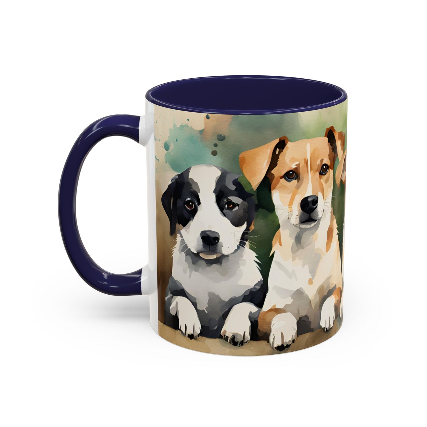 Multicoloured Doggies 12 Accent Mug 11oz