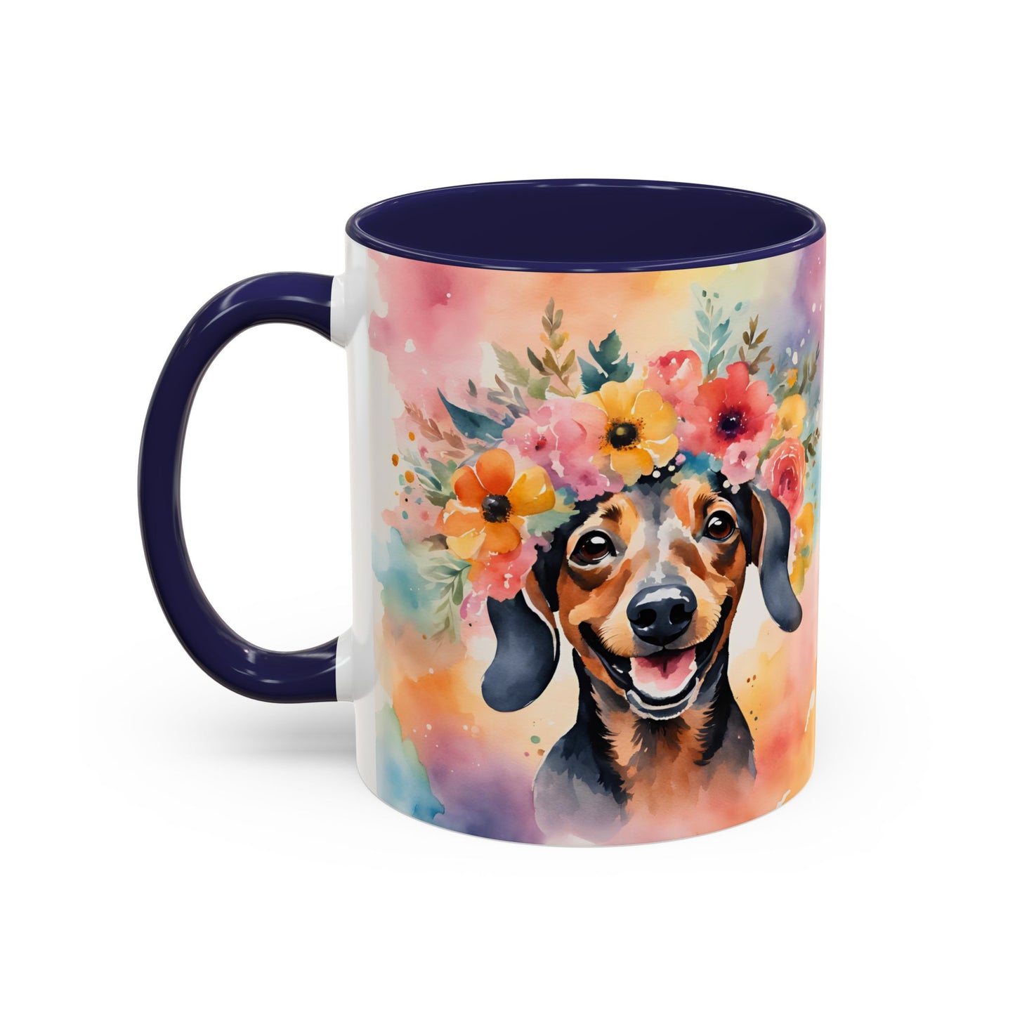 Dachshund 02 Accent Coffee Mug - Dog Lover Gift