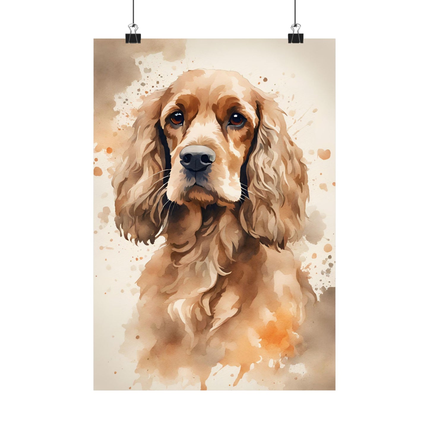 Dogs Cocker Spaniel 03 Matte Vertical Poster