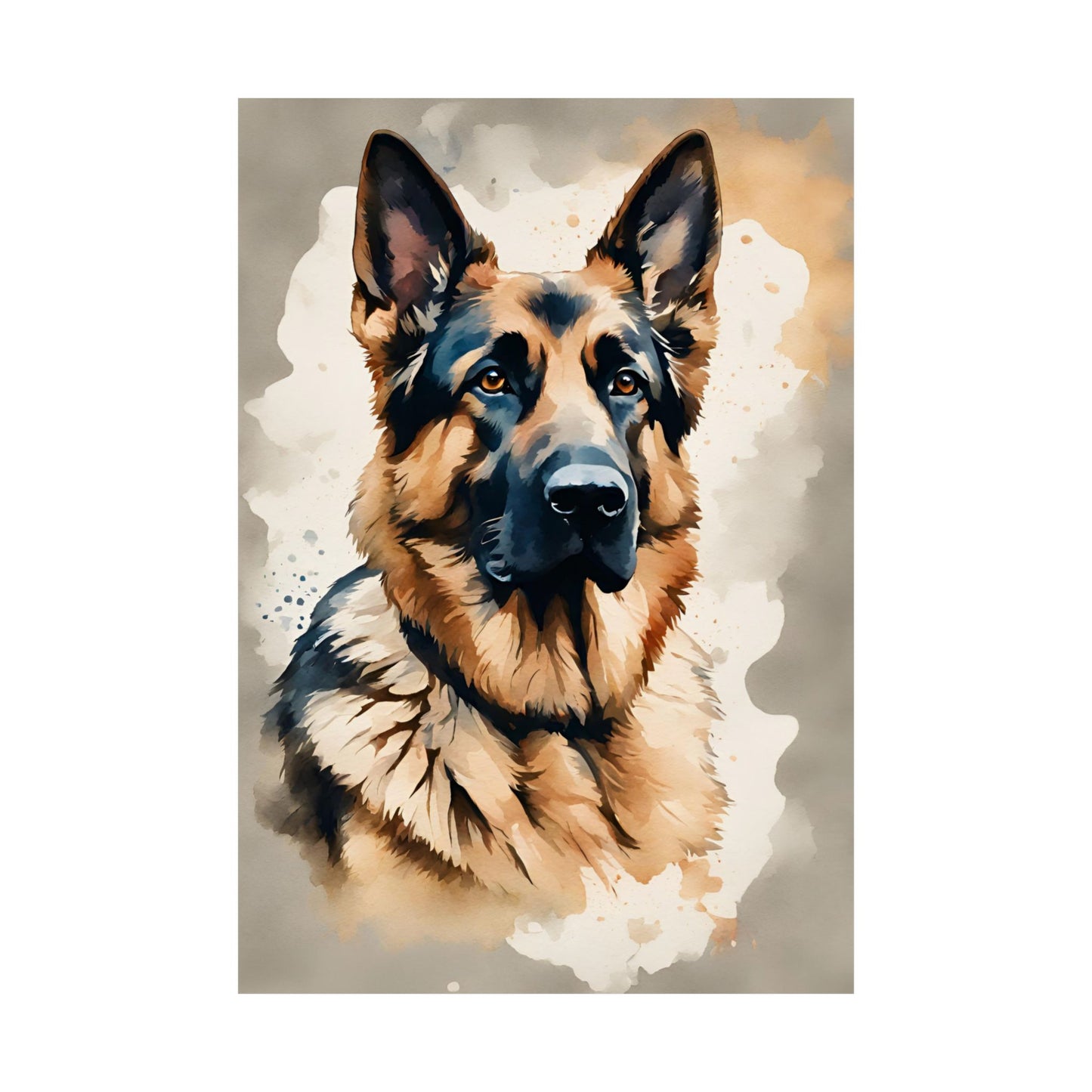 Dogs German Shepherd 04 Matte Vertical Poster