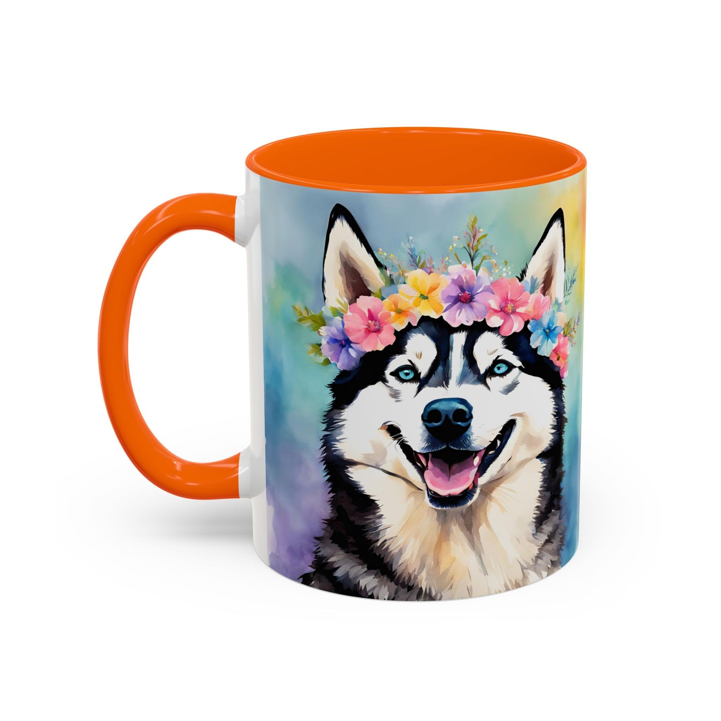 Husky 01 Accent Coffee Mug - Dog Lover Gift