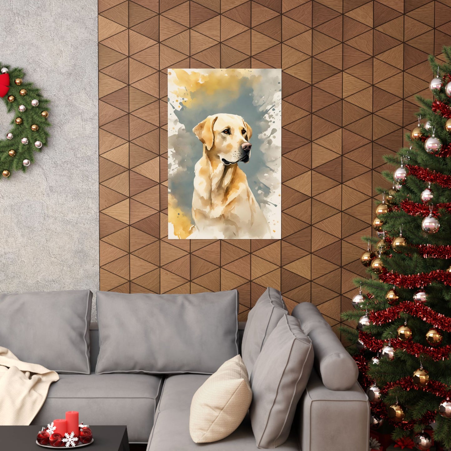 Dogs Golden Labrador 02 Matte Vertical Poster