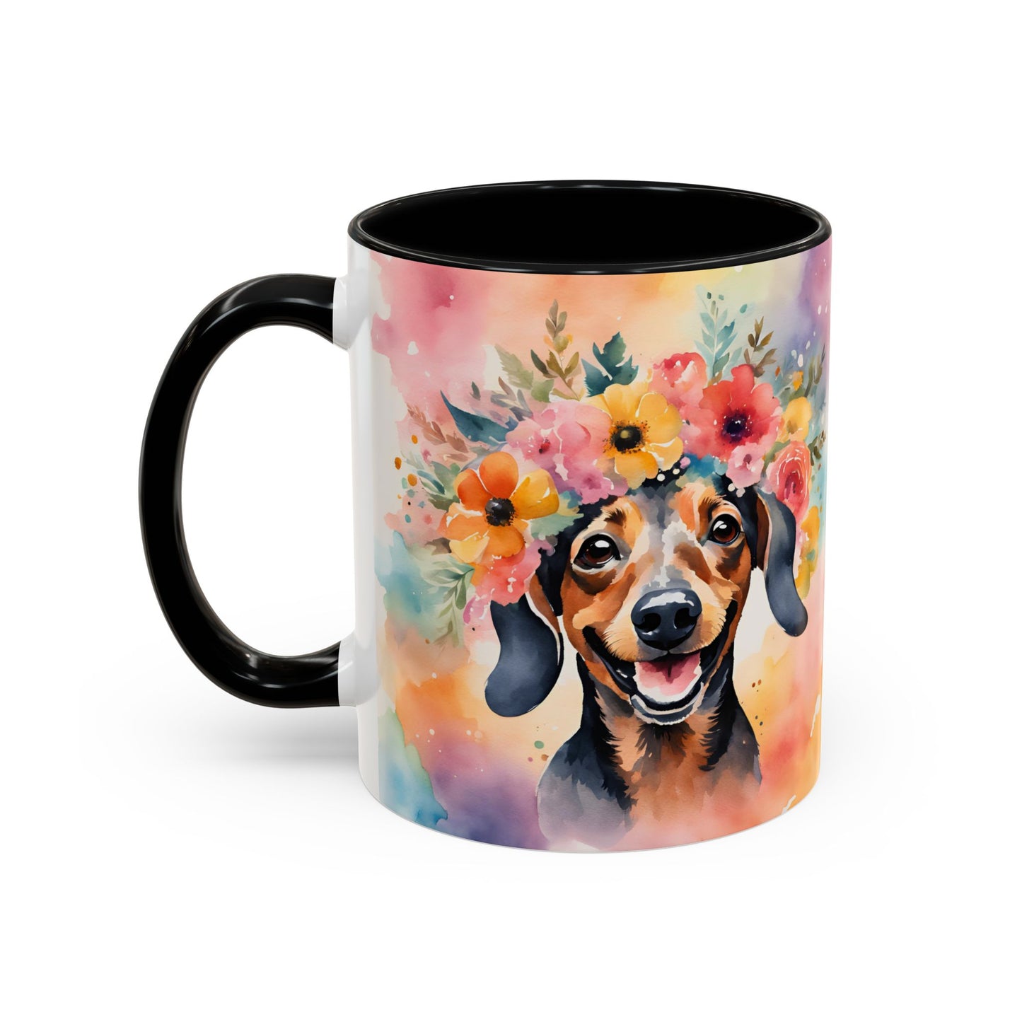 Dachshund 02 Accent Coffee Mug - Dog Lover Gift