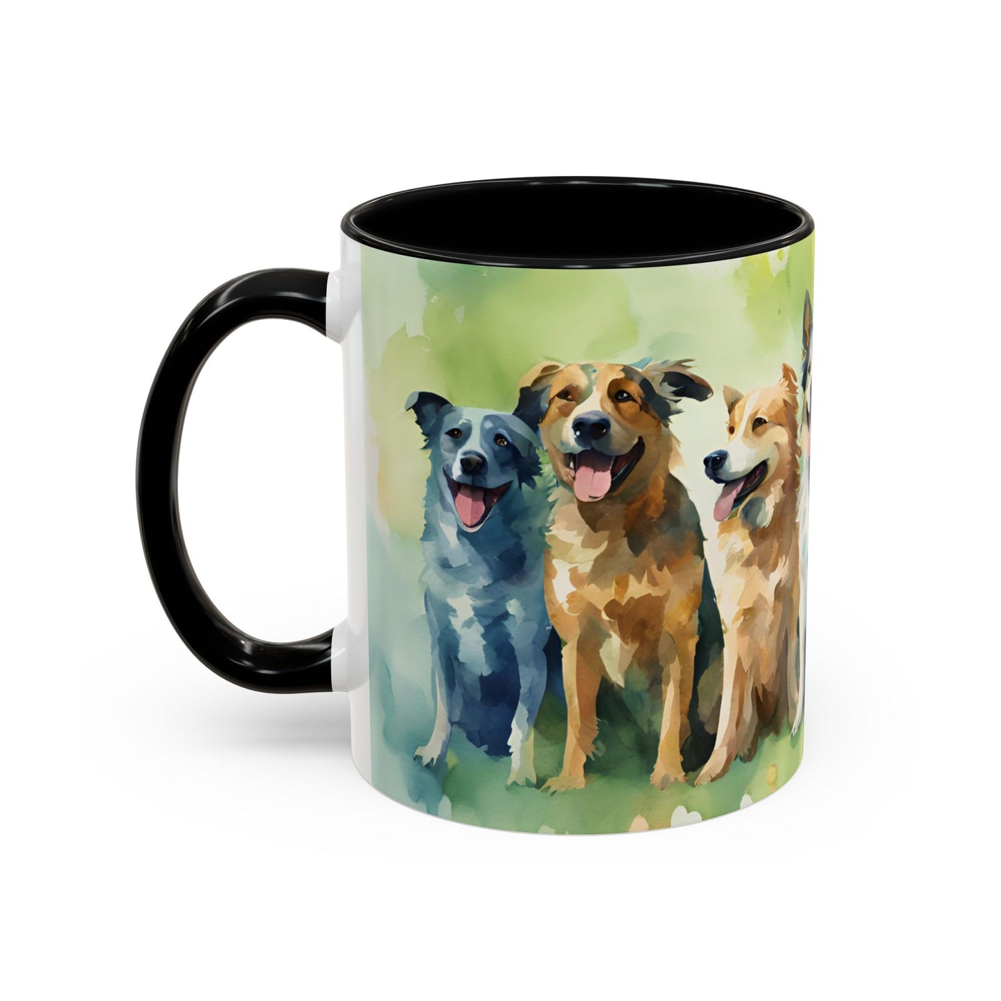 Multicoloured Doggies 10 Accent Mug 11oz