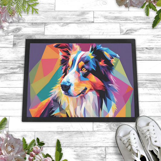 Border Collie Dog Food Mat