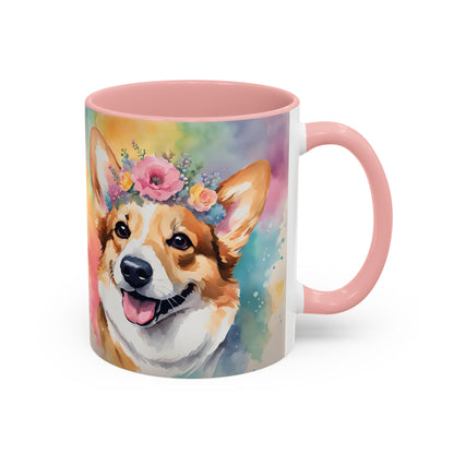 Corgi 02 Accent Coffee Mug - Dog Lover Gift