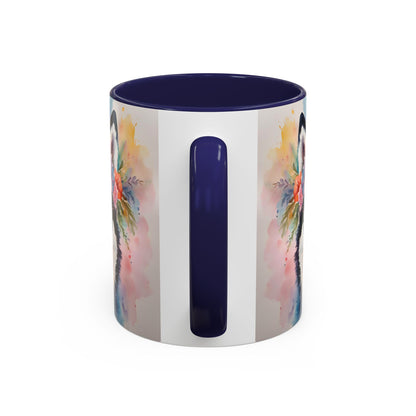Husky 04 Accent Coffee Mug - Dog Lover Gift