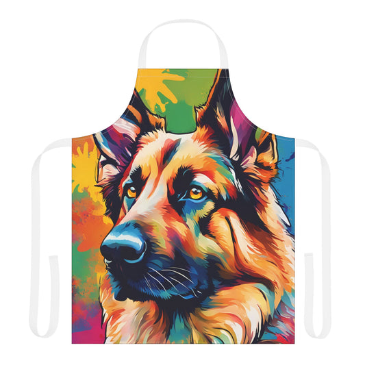 Multicoloured German Shepherd Adult Apron (AOP)