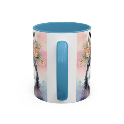 Husky 03 Accent Coffee Mug - Dog Lover Gift