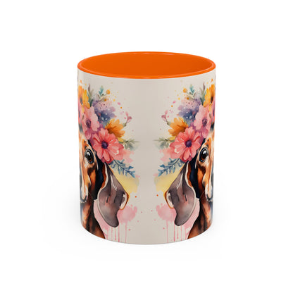 Dachshund 01 Accent Coffee Mug - Dog Lover Gift