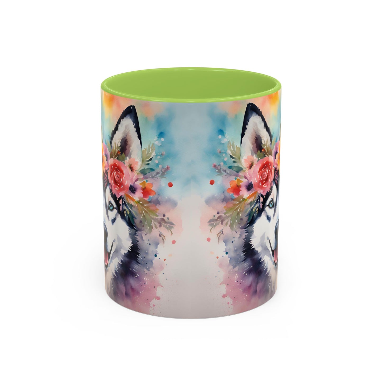 Husky 04 Accent Coffee Mug - Dog Lover Gift