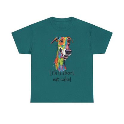 Life Is Short, Eat Cake! Unisex Heavy Cotton Tee