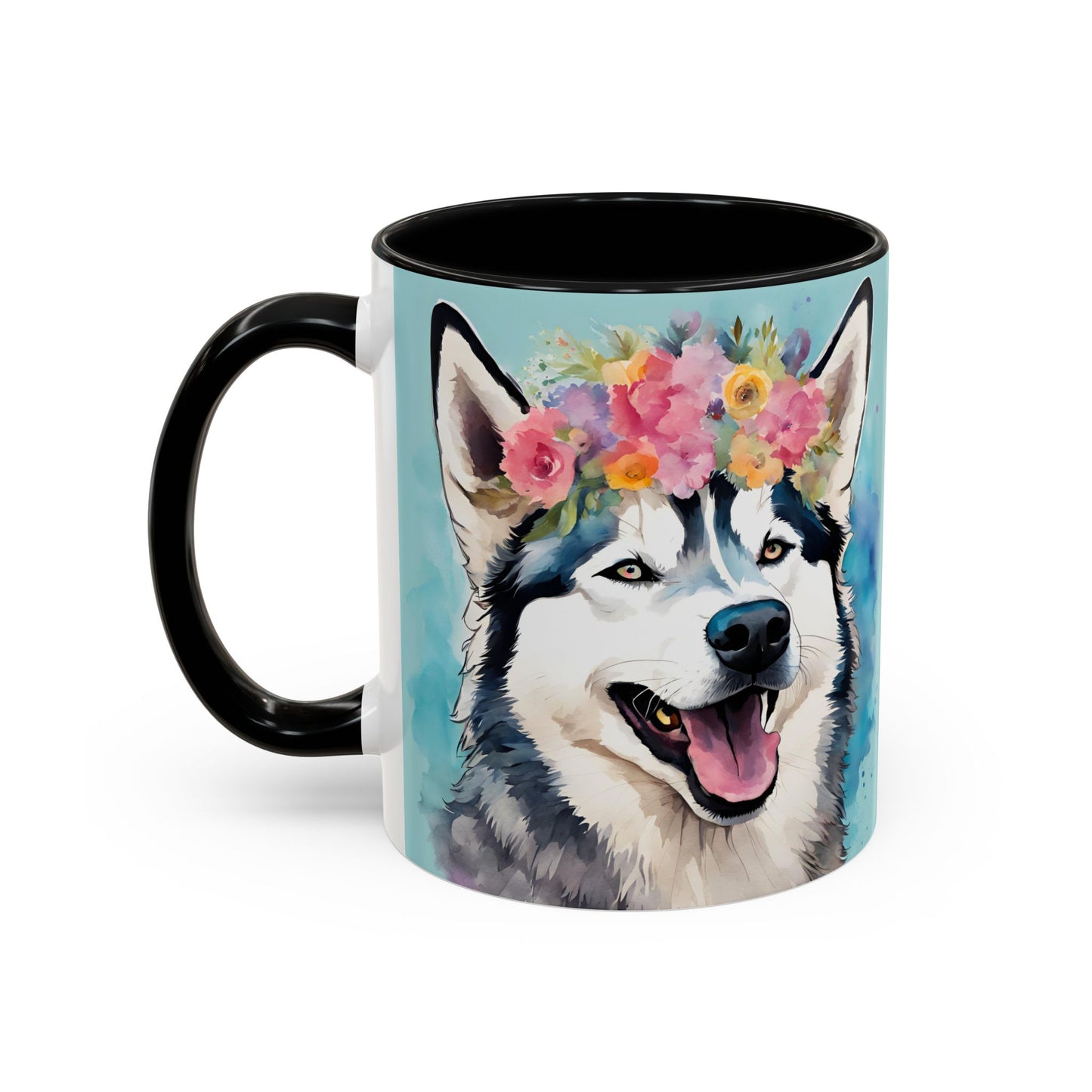 Husky 02 Accent Coffee Mug - Dog Lover Gift