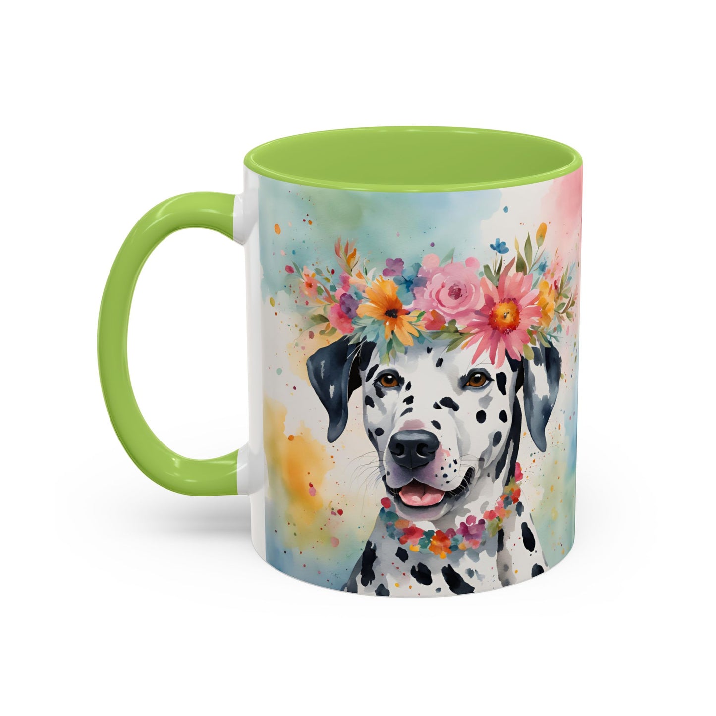 Dalmatian 02 Accent Coffee Mug - Dog Lover Gift
