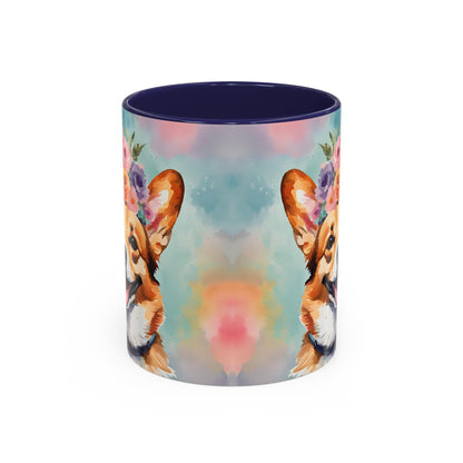 Corgi 01 Accent Coffee Mug - Dog Lover Gift