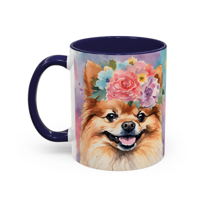 Pomeranian 01 Accent Coffee Mug - Dog Lover Gift