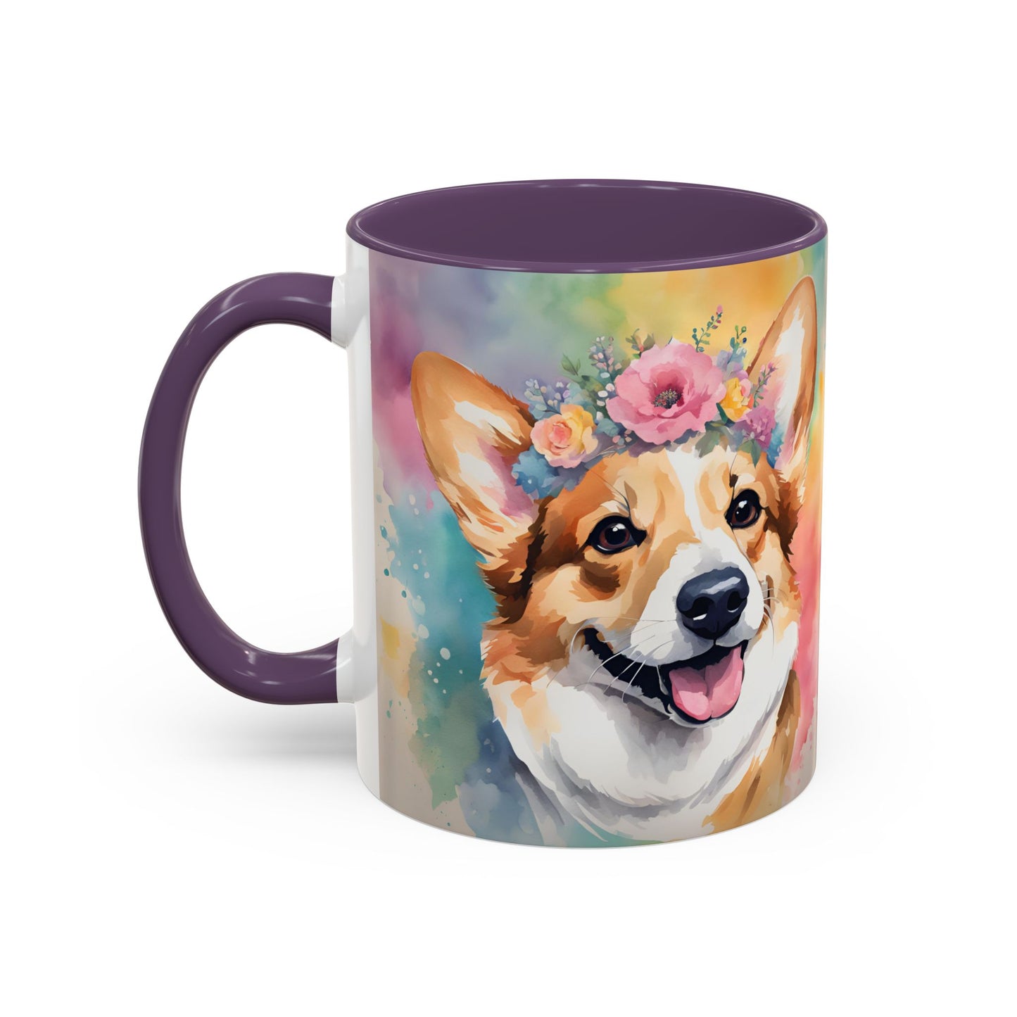 Corgi 02 Accent Coffee Mug - Dog Lover Gift