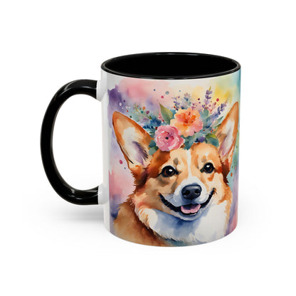 Corgi 04 Accent Coffee Mug - Dog Lover Gift