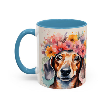 Dachshund 01 Accent Coffee Mug - Dog Lover Gift