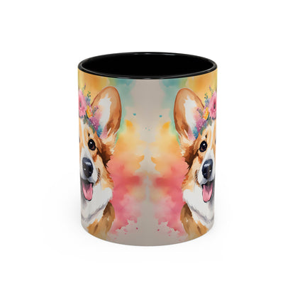 Corgi 02 Accent Coffee Mug - Dog Lover Gift