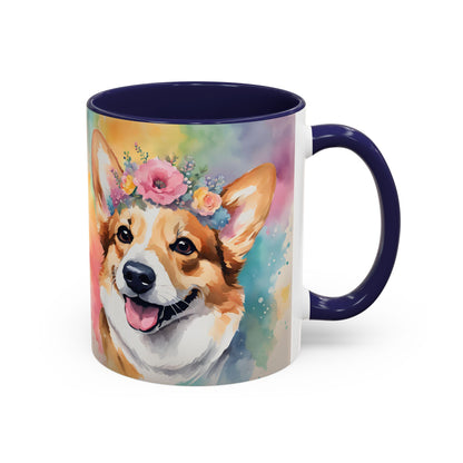 Corgi 02 Accent Coffee Mug - Dog Lover Gift