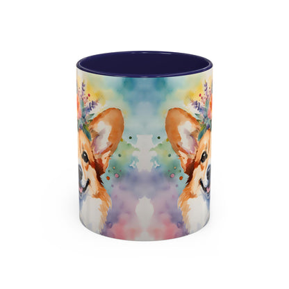 Corgi 04 Accent Coffee Mug - Dog Lover Gift