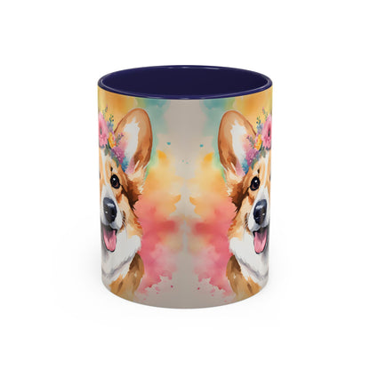 Corgi 02 Accent Coffee Mug - Dog Lover Gift