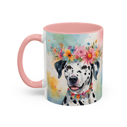 Dalmatian 02 Accent Coffee Mug - Dog Lover Gift