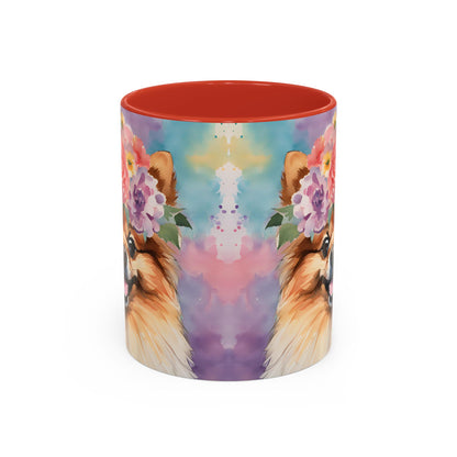 Pomeranian 01 Accent Coffee Mug - Dog Lover Gift