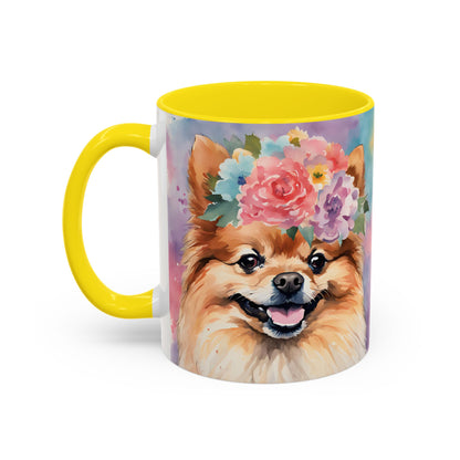 Pomeranian 01 Accent Coffee Mug - Dog Lover Gift