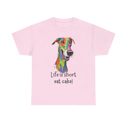 Life Is Short, Eat Cake! Unisex Heavy Cotton Tee