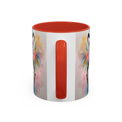 Husky 04 Accent Coffee Mug - Dog Lover Gift
