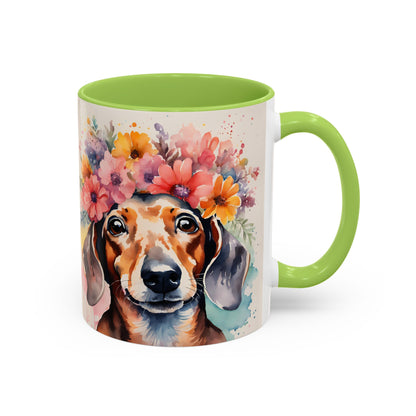 Dachshund 01 Accent Coffee Mug - Dog Lover Gift