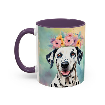 Dalmatian 01 Accent Coffee Mug - Dog Lover Gift