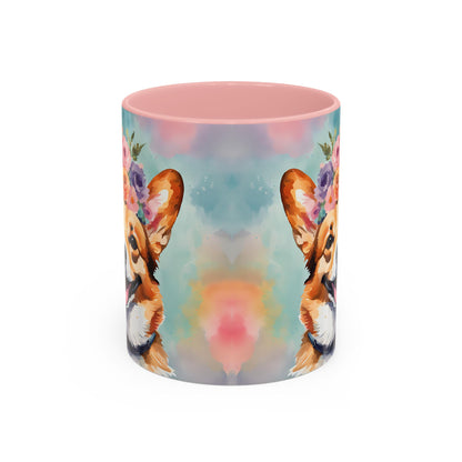 Corgi 01 Accent Coffee Mug - Dog Lover Gift