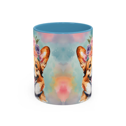 Corgi 01 Accent Coffee Mug - Dog Lover Gift