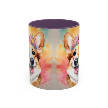 Corgi 02 Accent Coffee Mug - Dog Lover Gift