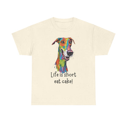 Life Is Short, Eat Cake! Unisex Heavy Cotton Tee