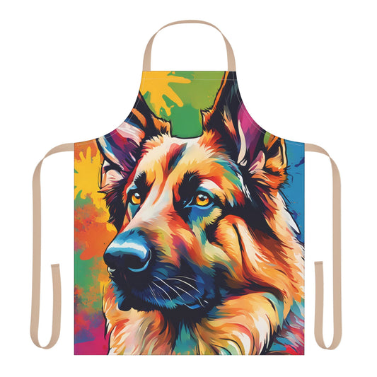 Multicoloured German Shepherd Adult Apron (AOP)