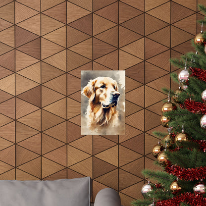 Dogs Golden Retriever 02 Matte Vertical Poster