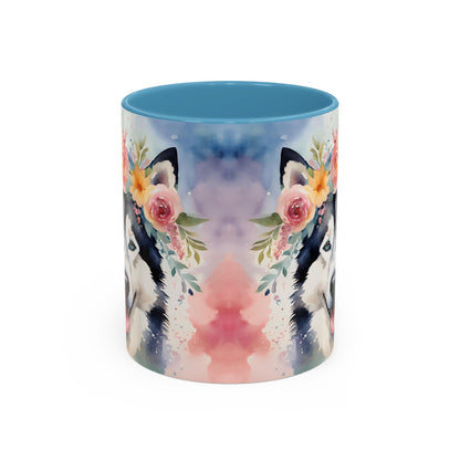 Husky 03 Accent Coffee Mug - Dog Lover Gift