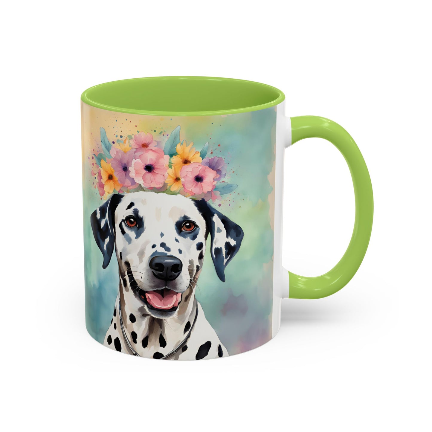 Dalmatian 01 Accent Coffee Mug - Dog Lover Gift